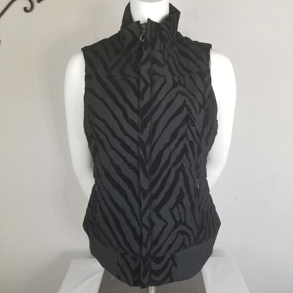 Ariat‎ Black Zebra Print Zip-Front Vest - Picture 1 of 12